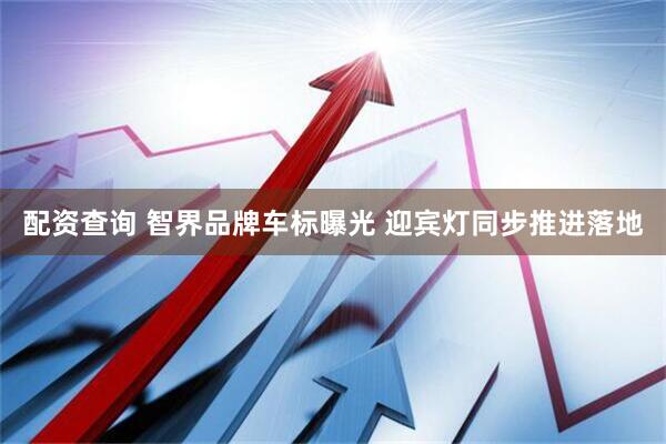 配资查询 智界品牌车标曝光 迎宾灯同步推进落地