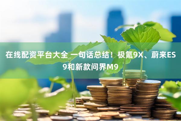 在线配资平台大全 一句话总结！极氪9X、蔚来ES9和新款问界M9